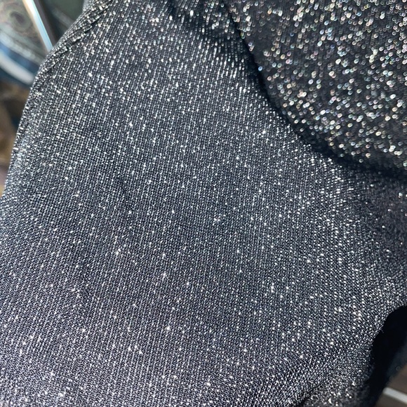 Fashion Nova Sparkly Black Tie Strap Tank Bodysuit - Picture 15 of 15